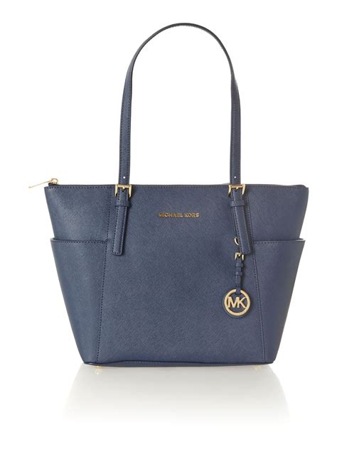 michael kors jet set navy blue|Michael Kors jet set collection.